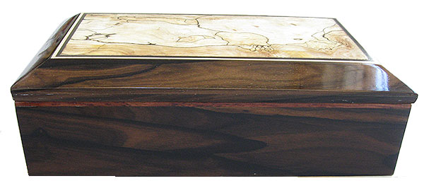 Ziricote box front - Handmade wood decorative keepsake box