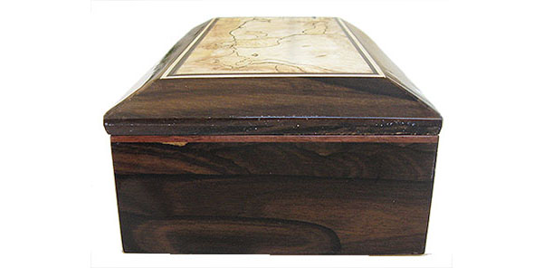 Ziricote box end - Handmade wood decorative keepsake box