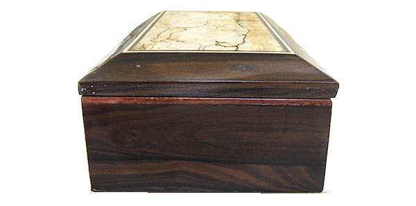 Ziricote box end - Handmade wood decorative keepsake box