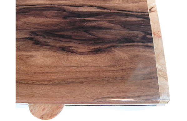Santos rosewood box top close up - Handmade wood box