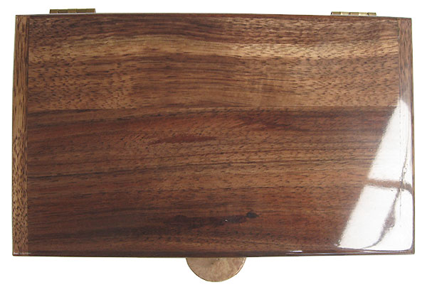 Hawaiian koa box top - Handmade wood box, men's valet box