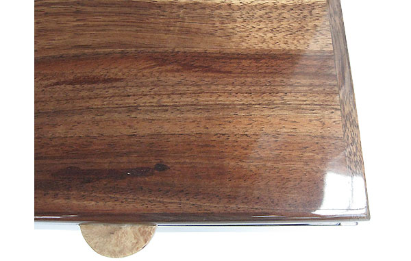 Hawaiian koa box top close up - Handmade wood box