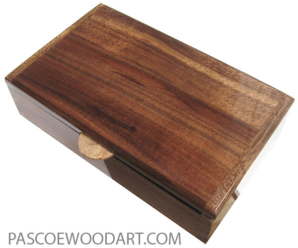 Handmade wood box - Men's valet box  or keepsake box made of Hawaiian koa