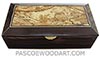 Handcrafted wood box - Decorative wood men's valet box, keepsake box made of ziricote with spalted maple burl top