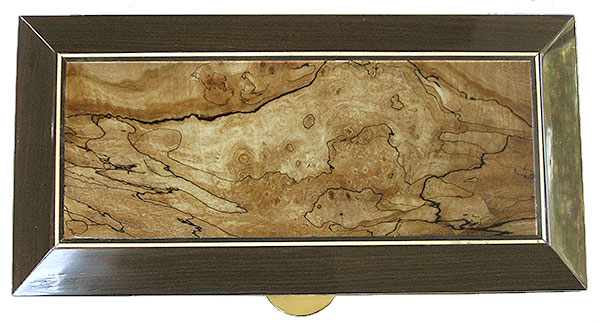 Spalted maple burl framed in ziricote beveled box top