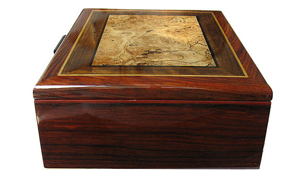 Cocobolo box side - Handmade decorative wood valet box
