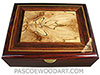 Handcrafted wood box - Decorative wood men's valet box, keepsake box made of cocobolo with spalted maple framed top