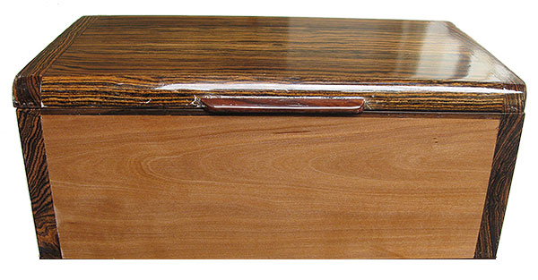 Pear wood box front - Handmade decorative wood box, men's valet box, keepsake box