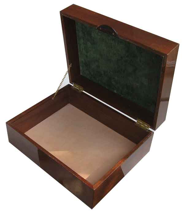 Handmade large wood box - open view