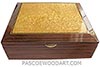 Handcrafted large wood box - Decorative wood men's valet box, keepsake box, letter size document box made of Santos rosewood, bird's eye maple