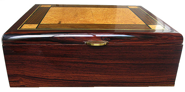 Handmade cocobolo wood box - Front view