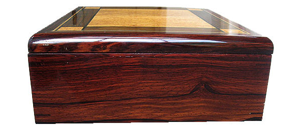 Handmade cocobolo wood box  side view - Decorartive valet box, keepsake box