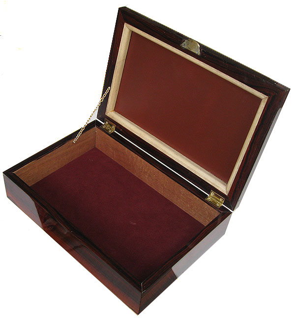 Handcrafted wood box - Large mens valet box made of cocobolo