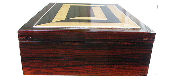 Cocobolo box side - Handcrafted wood box
