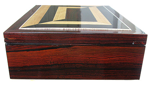 Cocobolo box end - Handcrafted large wood box