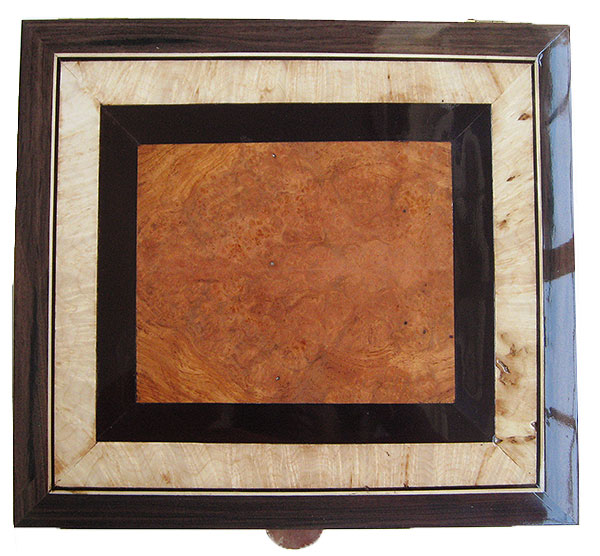 Mosaic design box top Handmade large wood box top - Decorative men's valet box or keepsake box