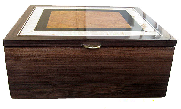 Santos rosewood box front - Handmade large wood box 