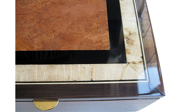 Mosaic design box top - Handmade large wood box 