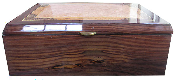 East Indian rosewood box front - Handcrafted large men's valet box
