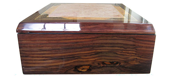 East Indian rosewood box side - Handcrafted large men's valet box