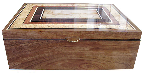 Hawaiian koa box front - Handcrafted large wood box