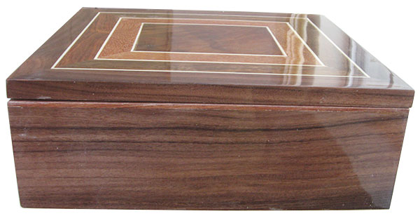Bolivian rosewood box front - Handcrafted wood box