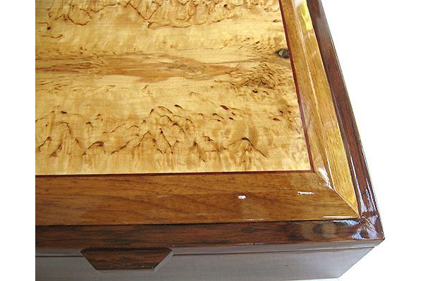 Masur birch framed box box - Handcrafted large wood box - Decorative wood large men's valet box 
