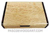 Decorative wood wallet box - Handmade small wood box made of masur birch, cocobolo