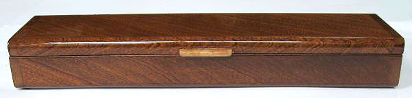 Weekly pill organizer handmade of sapele wood - front view