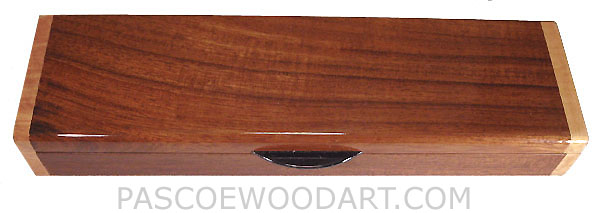 Handmade wood weekly pill box - Decorative wood pill box made of knobthorn, figured maple, ebony