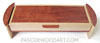 Decorative wood weekly pill organizer made of bubinga, elm